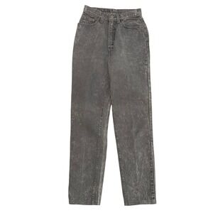 Vtg 1987 Levi's 17505 Black‎ Acid Wash Jeans Made in USA 26 High Rise Mom Grunge